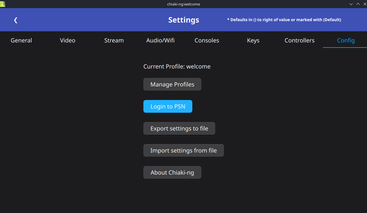PSN credentials
