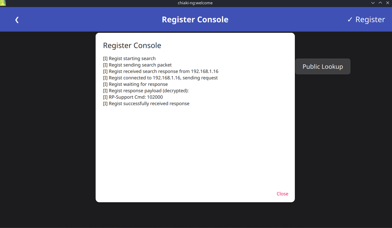 Successful Registration